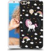 Picasee silikónový čierny obal pre Huawei P Smart - Unicorn hviezdne nebo Picasee silikónový čierny obal pre Huawei P Smart - Unicorn hviezdne nebo