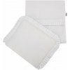 FEEDO Set do kočíka a postieľky s volánikmi Pure White 30x35 cm , 85x75 cm FEEDO Set do kočíka a postieľky s volánikmi Pure White 30x35 cm , 85x75 cm