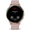 Garmin Venu 3S Soft Gold Stainless Steel Bezel with Dust Rose Case and Silicone Band EU distribúcia