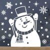 Nálepka snehuliaka na okno Nálepka snehuliaka na okno