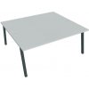 Hobis Pracovný stôl UNI A, 180x75,5x160 cm, sivá/čierna Hobis Pracovný stôl UNI A, 180x75,5x160 cm, sivá/čierna