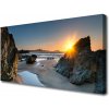 Obraz Canvas Skala pláž slnko krajina 100x50 cm Obraz Canvas Skala pláž slnko krajina 100x50 cm