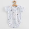 NEW BABY Body s krátkym rukávom Ocean Biela