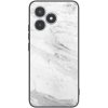 Picasee silikónový čierny obal pre Realme C53 - White marble Picasee silikónový čierny obal pre Realme C53 - White marble