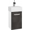 Dreja Skrinka pod umývadlo HOST SZD 35 - N01 Biela lesk / Úchytka T01 / D16 Tmavý betón / Pravé Dreja Skrinka pod umývadlo HOST SZD 35 - N01 Biela lesk / Úchytka T01 / D16 Tmavý betón / Pravé