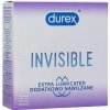 Durex Invisible Extra Lubricated extra tenké kondomy se silikonovým lubrikačním gelem 3 ks