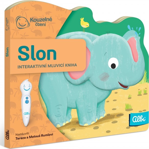 Albi Kúzelné čítania interaktívnej minikniha s výsekom Slon