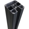 Plotový stĺpik pre WPC plot Konsta 7x7x190 cm hliník antracit Plotový stĺpik pre WPC plot Konsta 7x7x190 cm hliník antracit