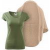 Bontis Dámsky set: Pletený kardigan a tričko s krátkym rukávom - Béžová / Khaki | M Bontis Dámsky set: Pletený kardigan a tričko s krátkym rukávom - Béžová / Khaki | M