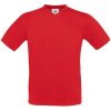 B&C tričko Exact V-Neck výstřihem do V krátký rukáv červené