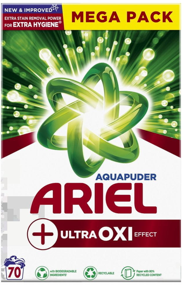 Ariel +Extra clean prášok 4,55 kg 70 PD