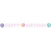 Amscan Banner Happy Birthday pastelové balóny 150 x 13,8 cm Amscan Banner Happy Birthday pastelové balóny 150 x 13,8 cm