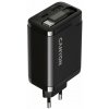 CANYON charger OnCharge 65RC Build-In Cable USB-C 65W 1xPD 1xQC EU Black CANYON charger OnCharge 65RC Build-In Cable USB-C 65W 1xPD 1xQC EU Black