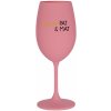 PSYCHO PAT&MAT - ružový pohár na víno 350 ml PSYCHO PAT&MAT - ružový pohár na víno 350 ml
