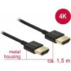 Delock HDMI prepojovací kábel Zástrčka HDMI-A, Zástrčka HDMI-A 1.50 m čierna 84772 4K UHD, pozlátené kontakty HDMI kábel; 84772 Delock HDMI prepojovací kábel Zástrčka HDMI-A, Zástrčka HDMI-A 1.50 m čierna 84772 4K UHD, pozlátené kontakty HDMI kábel; 84772