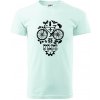 Bike lebka - Klasické pánske tričko vyššej gramáže - S ( Frost ) Bike lebka - Klasické pánske tričko vyššej gramáže - S ( Frost )