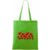 Taška bavlnená 42x38 cm, Vlčí mak v rade, Apple Green Taška bavlnená 42x38 cm, Vlčí mak v rade, Apple Green