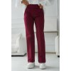 Elegantné nohavice s pružným pásom Bordová