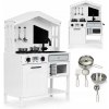 Ecotoys Detská drevená kuchynka domček s príslušenstvom biela Ecotoys Detská drevená kuchynka domček s príslušenstvom biela