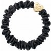 By Eloise London Gold Heart Skinny Silk Scrunchie farba Mocha By Eloise London Gold Heart Skinny Silk Scrunchie farba Mocha
