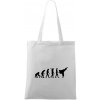 Karate Evolúcia - kop - Taška bavlnená - 42 x 38 cm ( Biela ) Karate Evolúcia - kop - Taška bavlnená - 42 x 38 cm ( Biela )