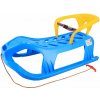 Plastové sánky s operadlom Baby Mix SNOW STAR modré Plastové sánky s operadlom Baby Mix SNOW STAR modré