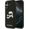 Karl Lagerfeld Liquid Silicone Double Heads MagSafe Zadný Kryt pre iPhone 17 Black