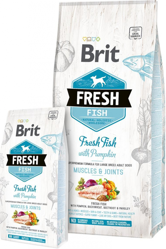Brit Fresh Fish with Pumpkin Adult Large Muscles & Joints 12 kg