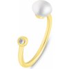 Brilio Silver pozlátený prsteň s pravou perlou RI103Y