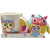 HOME Hrnček keramický+plyšová sovička 280 ml HOME Hrnček keramický+plyšová sovička 280 ml