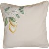 Bavlnená béžová obliečka na vankúš so žlto bielym lemom a s dekorom citrónového konára 40x40 cm Clayre-Eef 33326 Bavlnená béžová obliečka na vankúš so žlto bielym lemom a s dekorom citrónového konára 40x40 cm Clayre-Eef 33326