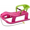 Plastové sánky s operadlom Baby Mix SNOW STAR ružové Plastové sánky s operadlom Baby Mix SNOW STAR ružové