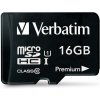 Verbatim Premium microSDHC 16GB + adaptér, U1 44082 Verbatim Premium microSDHC 16GB + adaptér, U1 44082