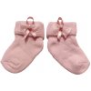 Teplé froté ponožky pre novorodenca ružové Teplé froté ponožky pre novorodenca ružové
