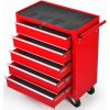 Dielenská skrinka pojazdný vozík na náradie 5 zásuviek ČERVENÝ Dielenská skrinka pojazdný vozík na náradie 5 zásuviek ČERVENÝ