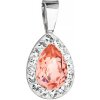 Strieborný prívesok s kryštálmi Swarovski oranžová slza 34252.3 Rose Peach