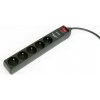GEMBIRD Prepäťová ochrana, 5 zásuviek, 3m, čierna GEMBIRD Prepäťová ochrana, 5 zásuviek, 3m, čierna