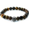 Pánsky náramok tigrie oko - lebka S11152070 Pánsky náramok tigrie oko - lebka S11152070
