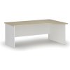 Rohový kancelársky písací stôl PRIMO WHITE, 180x120 cm, pravý, biela/dub prírodný Rohový kancelársky písací stôl PRIMO WHITE, 180x120 cm, pravý, biela/dub prírodný