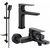 MEXEN/S - Lynx DF62 Set umývadlovej a vaňovej batérie s príslušenstvom, čierna 745903DF62-70 MEXEN/S - Lynx DF62 Set umývadlovej a vaňovej batérie s príslušenstvom, čierna 745903DF62-70
