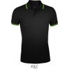 SOL´S PASADENA / Pánska polokošeľa - black/lime XXXL SOL´S PASADENA / Pánska polokošeľa - black/lime XXXL