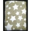 Detská deka jednovrstvová wellsoft béžová / biele hviezdičky Detská deka jednovrstvová wellsoft béžová / biele hviezdičky