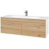Dreja Umývadlová skrinka ASTON SZZ2 120 - N01 Biela lesk / Úchytka T03 / D22 Karamel Dreja Umývadlová skrinka ASTON SZZ2 120 - N01 Biela lesk / Úchytka T03 / D22 Karamel