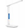 Stolná LED lampa Mobilly s displejom a bezdrôtovou nabíjačkou, biela LG-LED-100-white Stolná LED lampa Mobilly s displejom a bezdrôtovou nabíjačkou, biela LG-LED-100-white