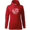 Florbal love - Mikina dámská Cape s kapucí - XL ( Červená ) Florbal love - Mikina dámská Cape s kapucí - XL ( Červená )