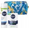 NIVEA MEN Na holenie Gél + Balzam + Kozmetická taštička NIVEA MEN Na holenie Gél + Balzam + Kozmetická taštička