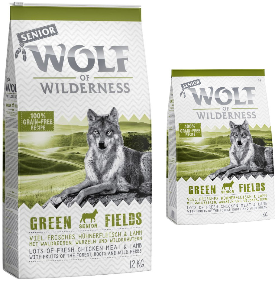 Wolf of Wilderness Senior Green Fields jahňacie 12 kg