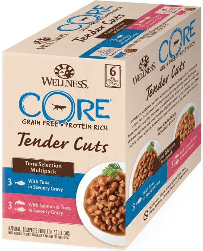 Wellness CORE Tender Cuts Tuniakový 6 x 85 g