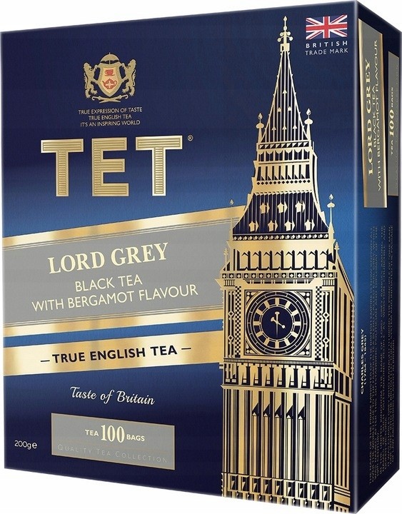 TET Lord Grey čierny čaj s bergamotom 100 x 2 g