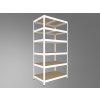 Regál do domácnosti Biedrax 60 x 60 x 180 cm, biely, 6 políc MDF, nosnosť 200 kg na policu Regál do domácnosti Biedrax 60 x 60 x 180 cm, biely, 6 políc MDF, nosnosť 200 kg na policu